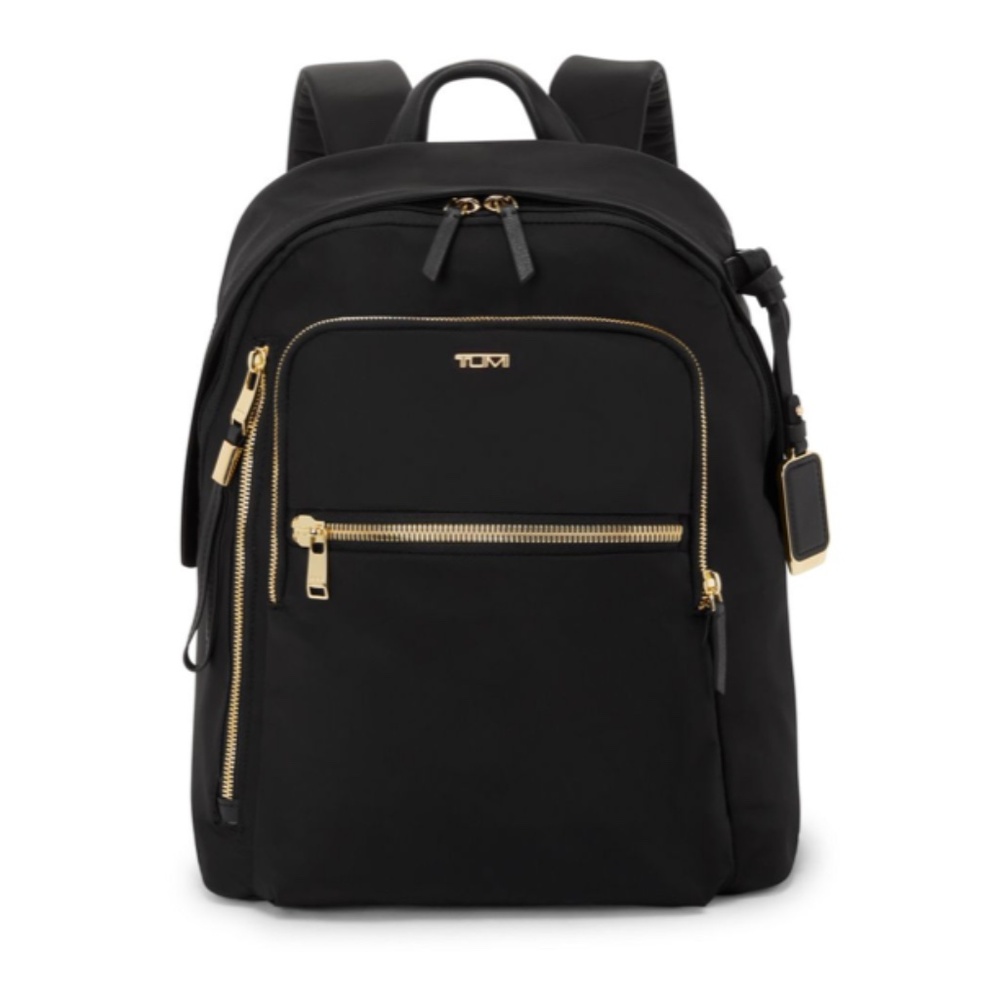 TUMI Black and Gold Backpack
